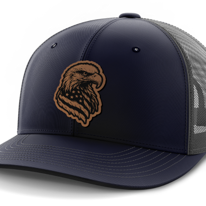 Eagle Flag, Leather Patch Hat