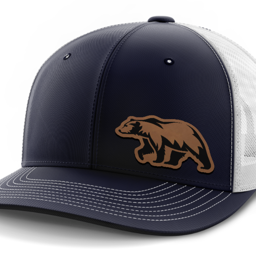 Bear, Leather Patch Hat