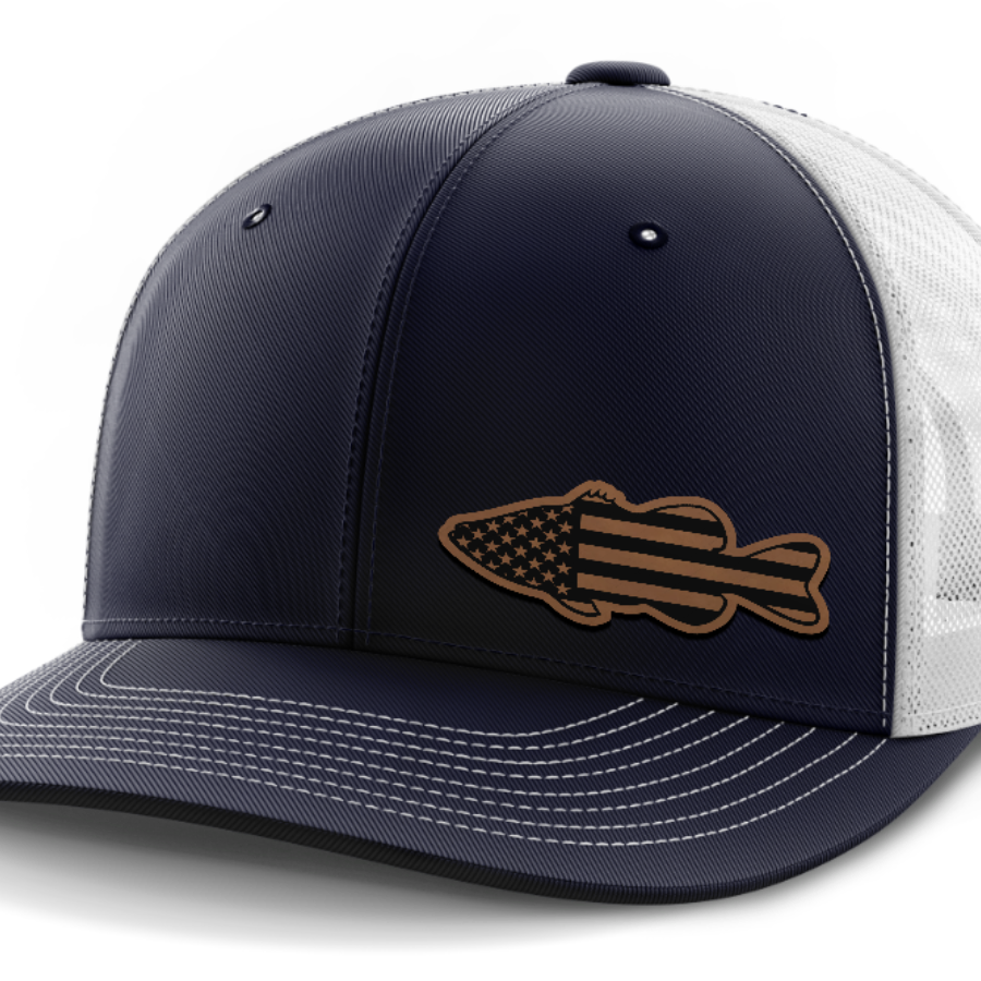 Bass Flag, Leather Patch Hat