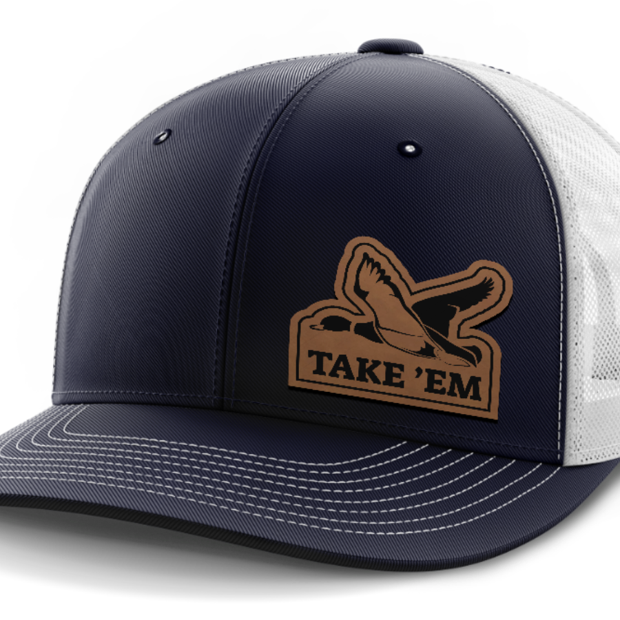 Take Em, Duck Hunting, Leather Patch Hat