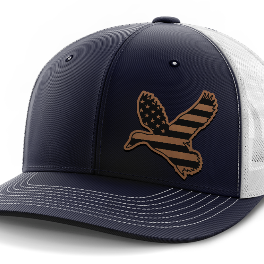 Duck Flag (left), Duck Hunting, Leather Patch Hat