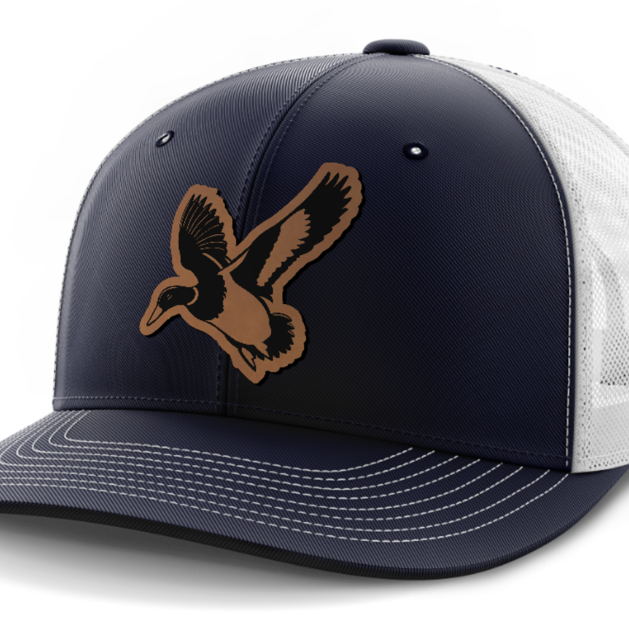 Mallard, Duck Hunting, Leather Patch Hat