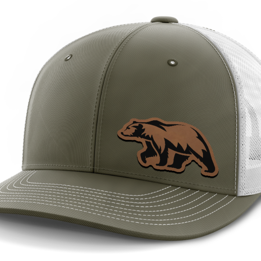 Bear, Leather Patch Hat