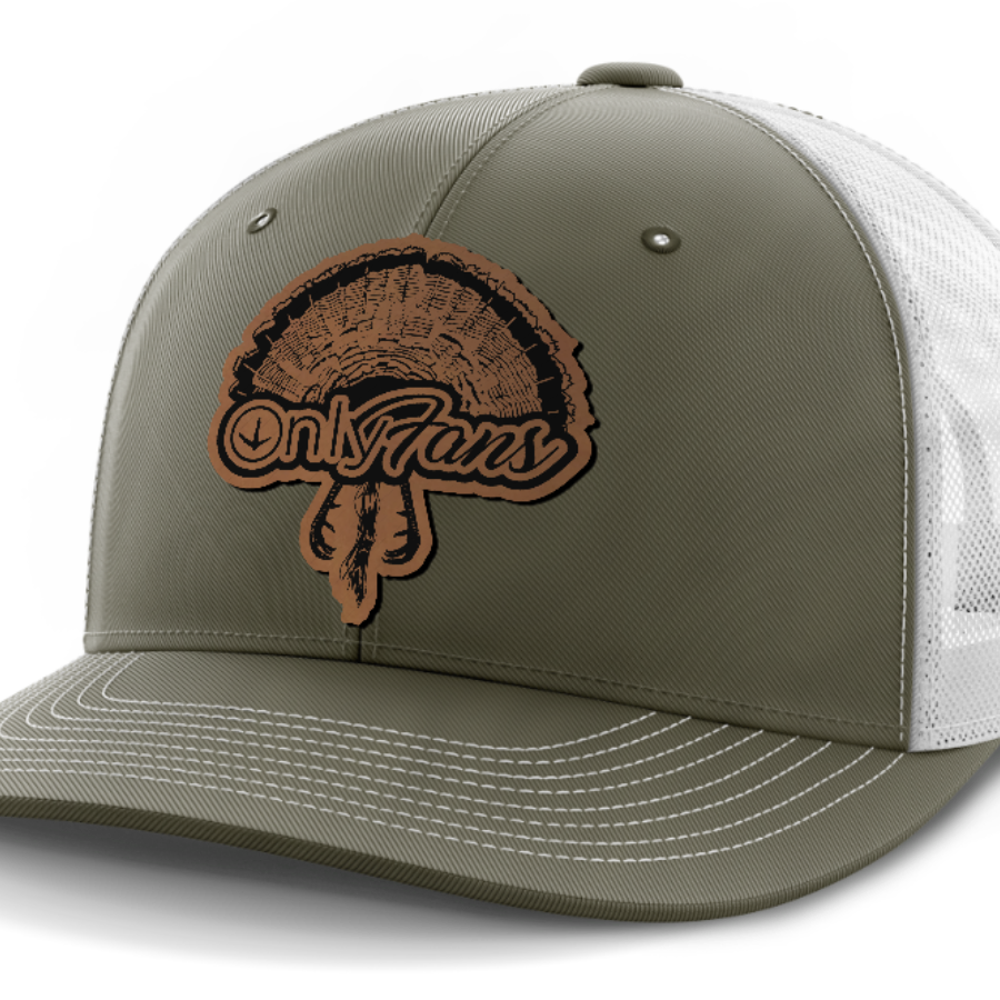 Only Fans, Turkey Hunting, Leather Patch Hat