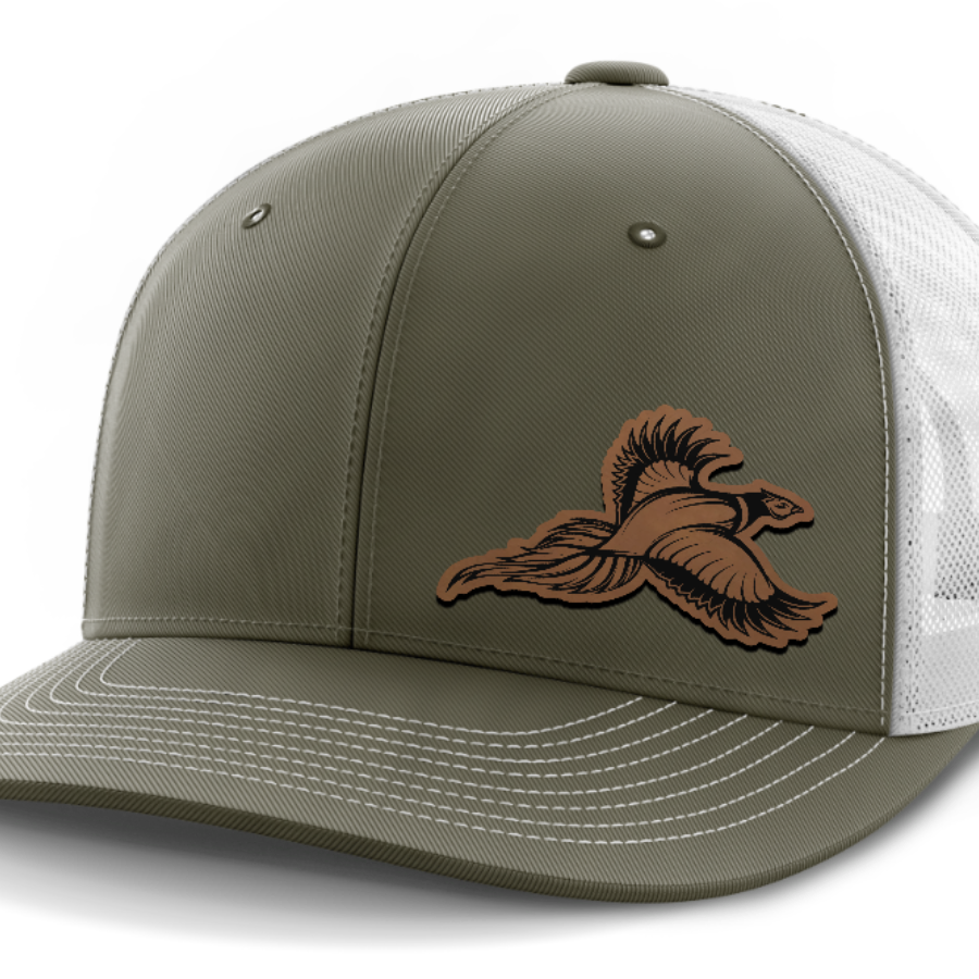 Pheasant Hunting, Leather Patch Hat