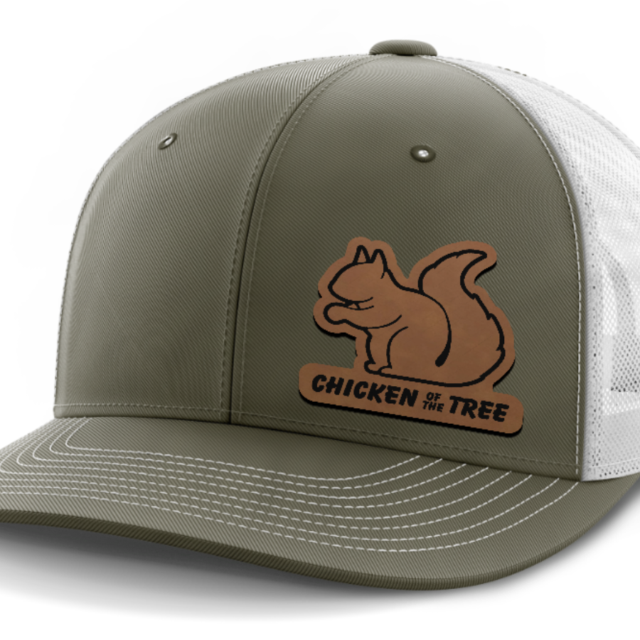 Chicken of the Tree, Squirrel Hunting, Leather Patch Hat