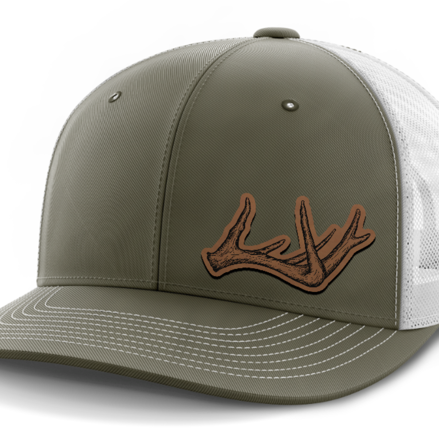Antlers, Deer & Shed Hunting, Leather Patch Hat