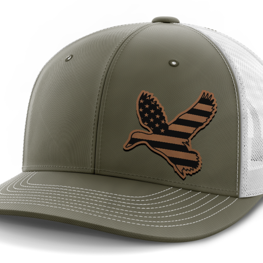 Duck Flag (left), Duck Hunting, Leather Patch Hat