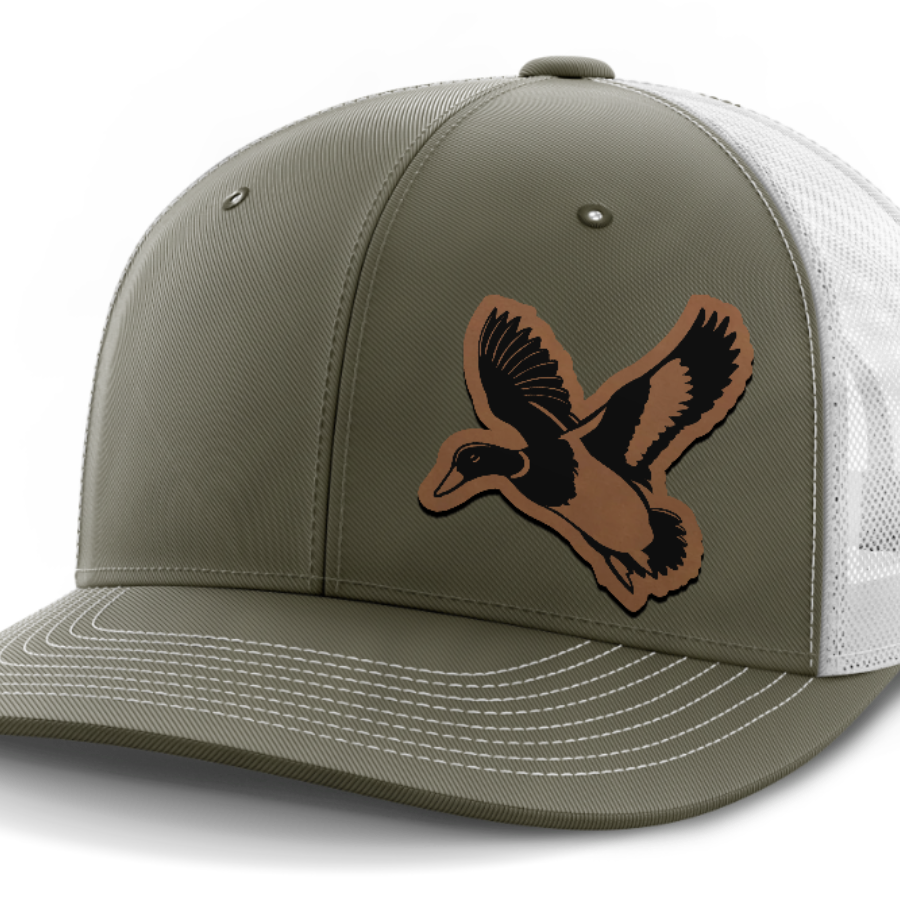 Mallard (left), Duck Hunting, Leather Patch Hat