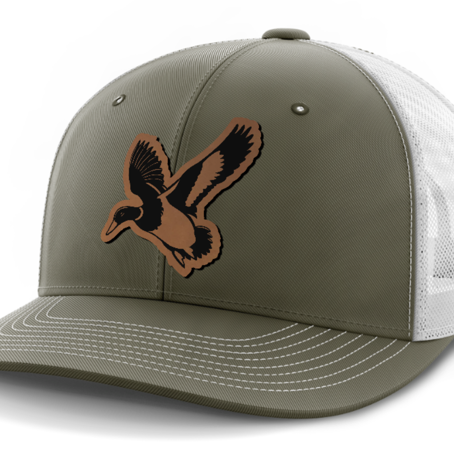 Mallard, Duck Hunting, Leather Patch Hat
