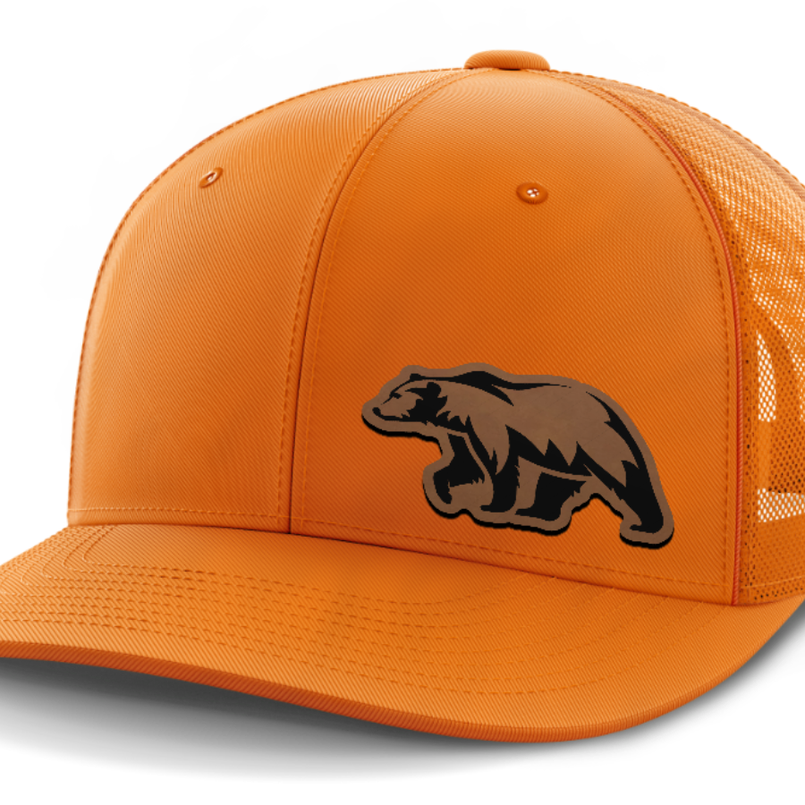 Bear, Leather Patch Hat