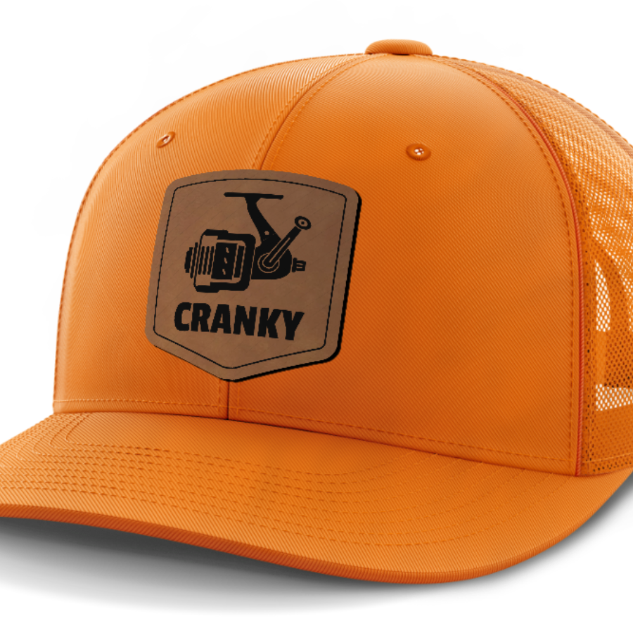 Cranky, Spinner, Leather Patch Hat