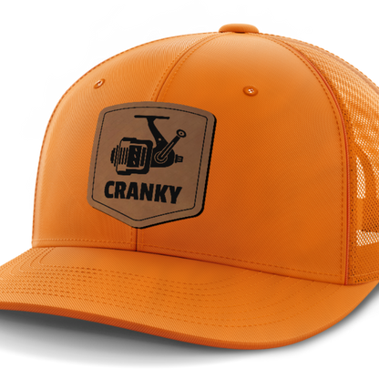 Cranky, Spinner, Leather Patch Hat