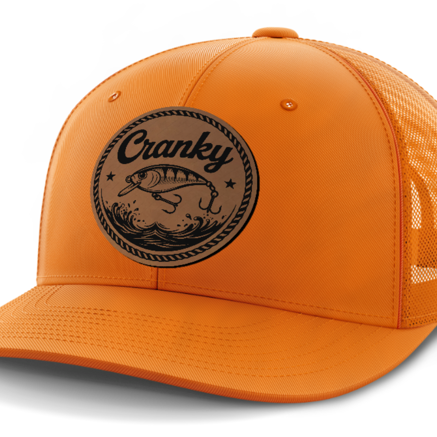 Cranky, Crankbait (round), Leather Patch Hat