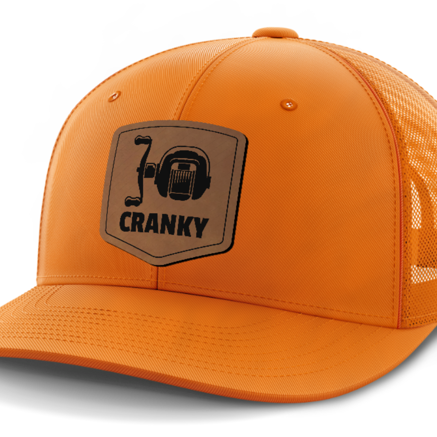 Cranky, Baitcaster, Leather Patch Hat