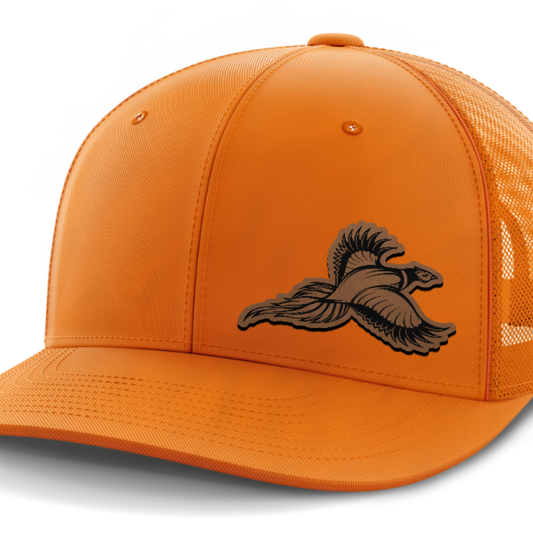 Pheasant Hunting, Leather Patch Hat