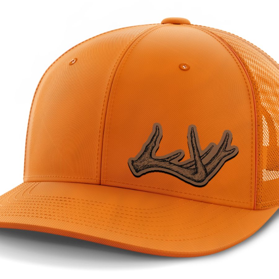 Antlers, Deer & Shed Hunting, Leather Patch Hat
