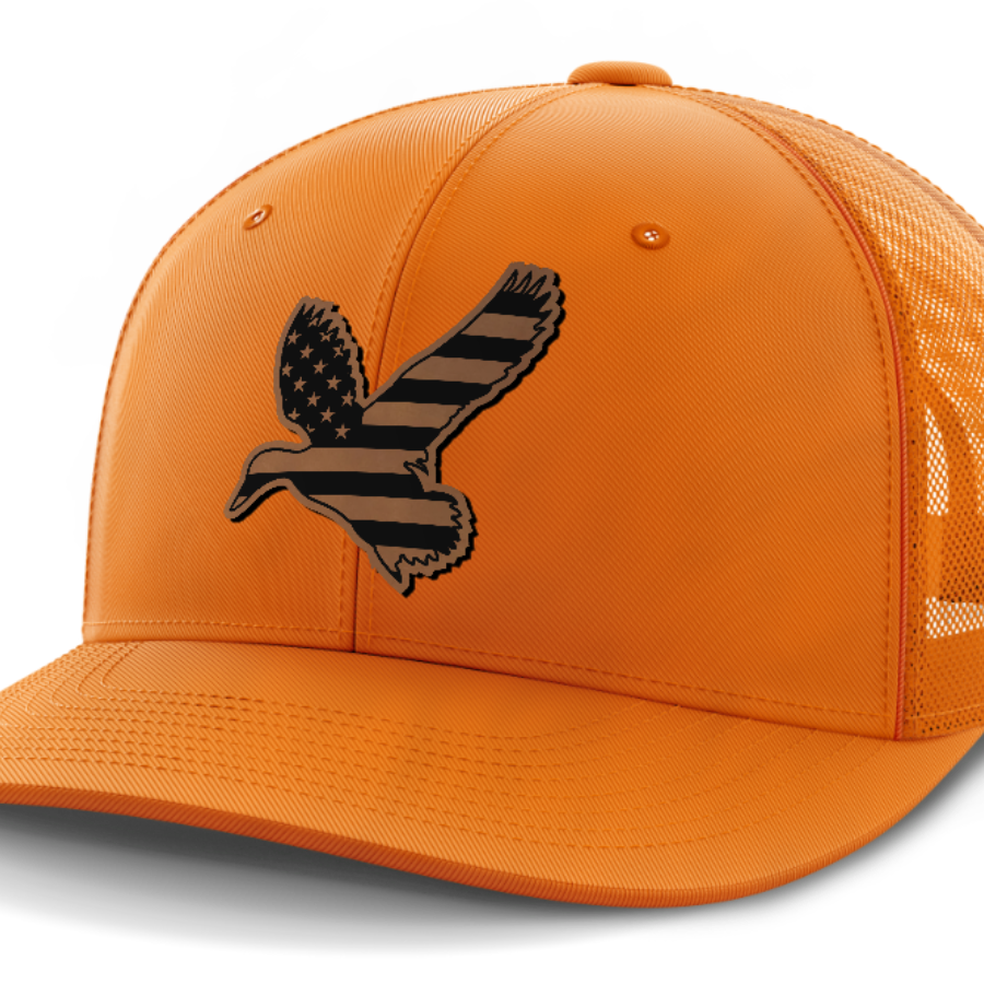 Duck Flag, Duck Hunting, Leather Patch Hat