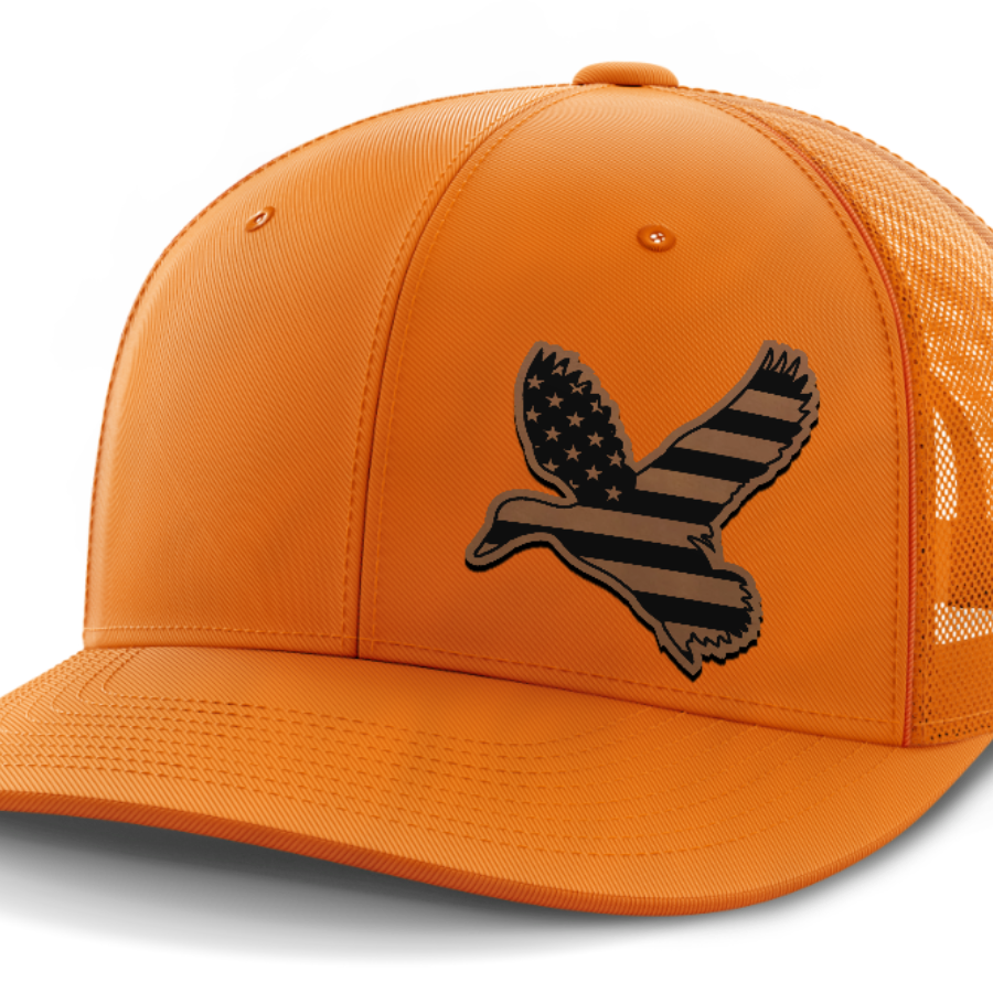 Duck Flag (left), Duck Hunting, Leather Patch Hat