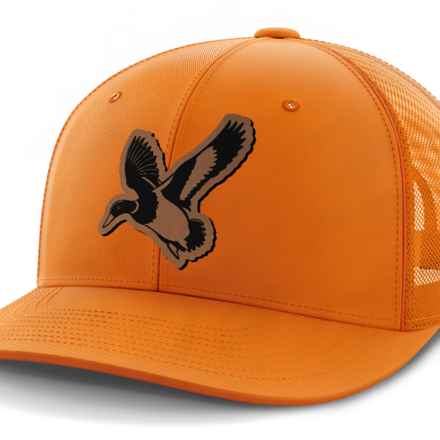 Mallard, Duck Hunting, Leather Patch Hat