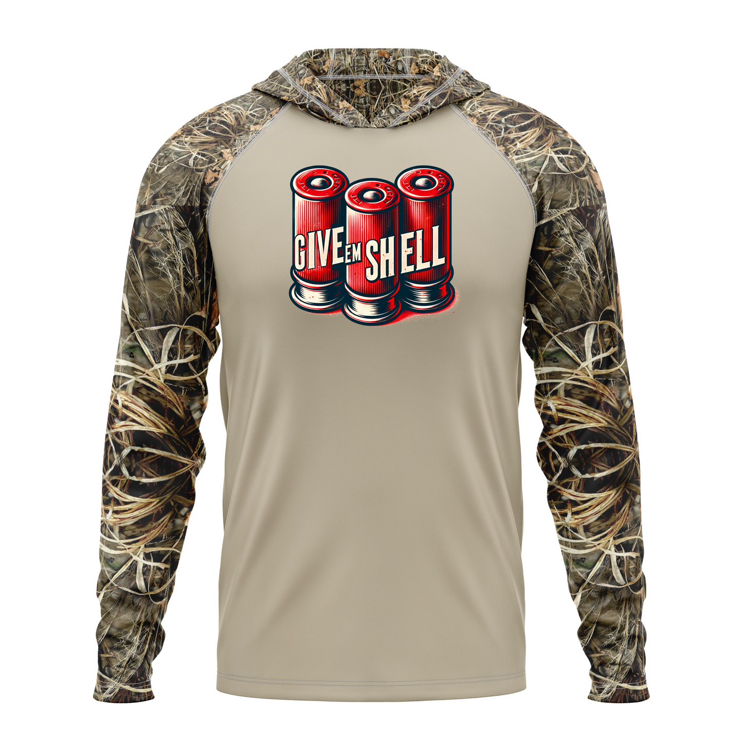 Give Em Shell SPF50 Performance Duck Hunting Hoodie