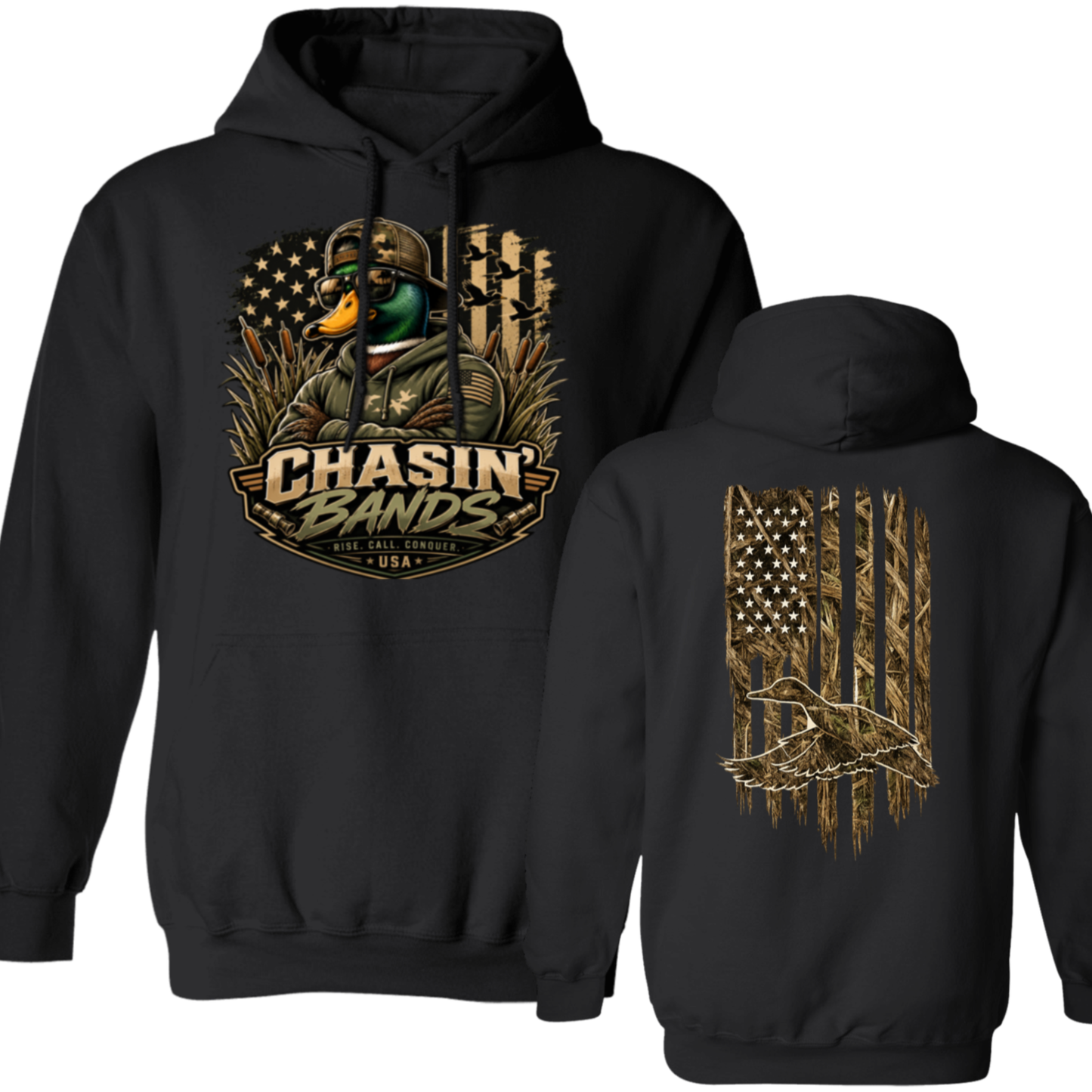 Chasin' Bands Duck Hunting Hoodie