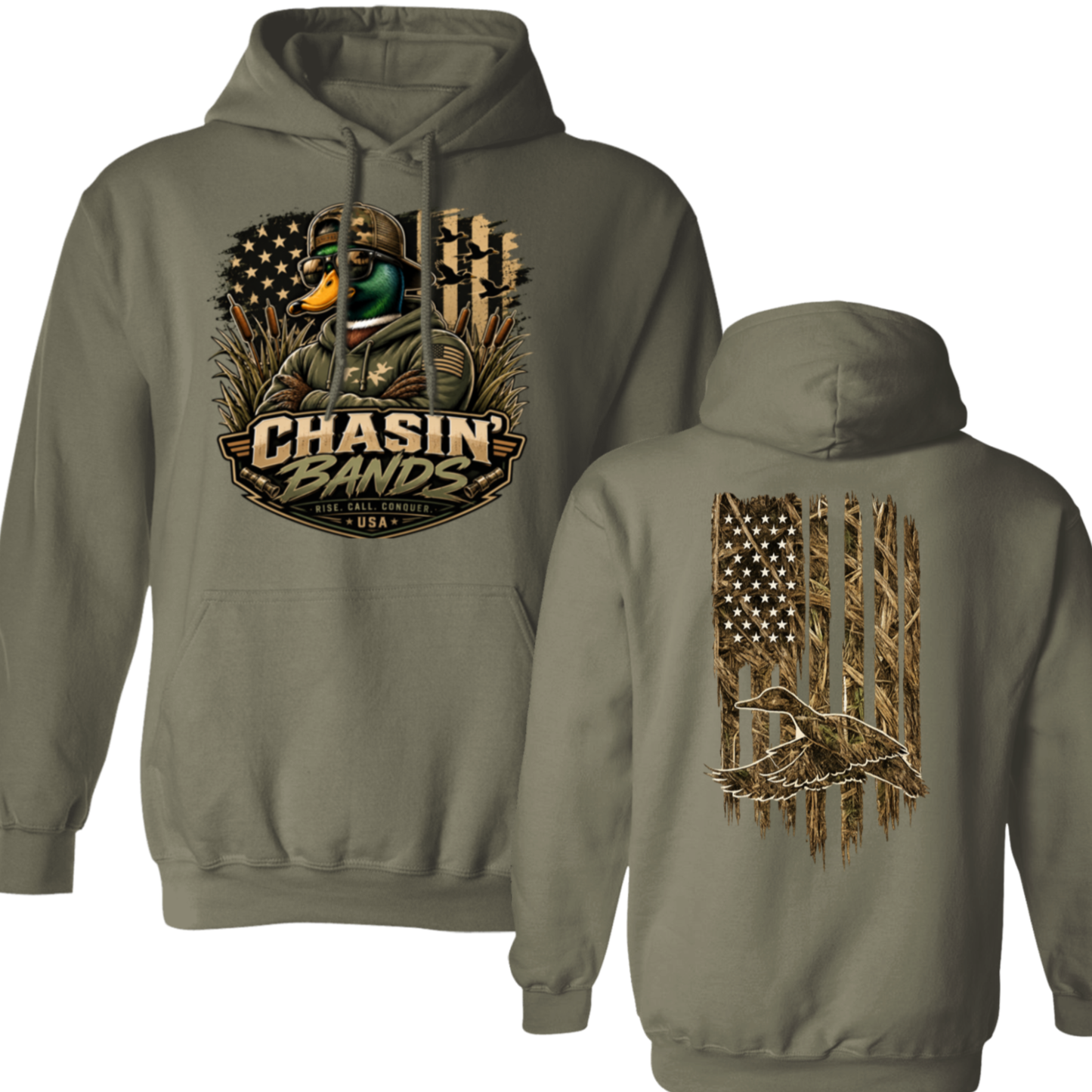 Chasin' Bands Duck Hunting Hoodie