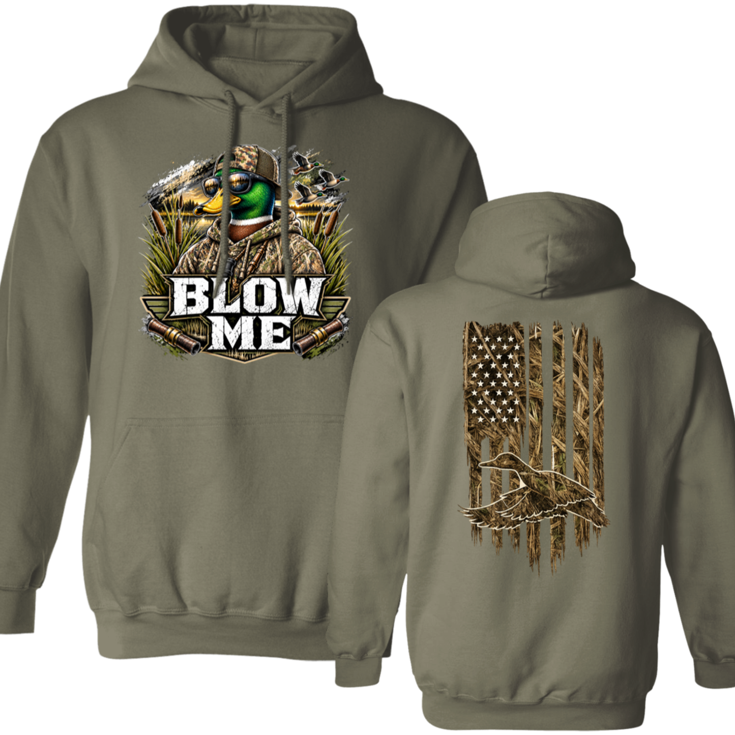 Blow Me Duck Hunting Hoodie