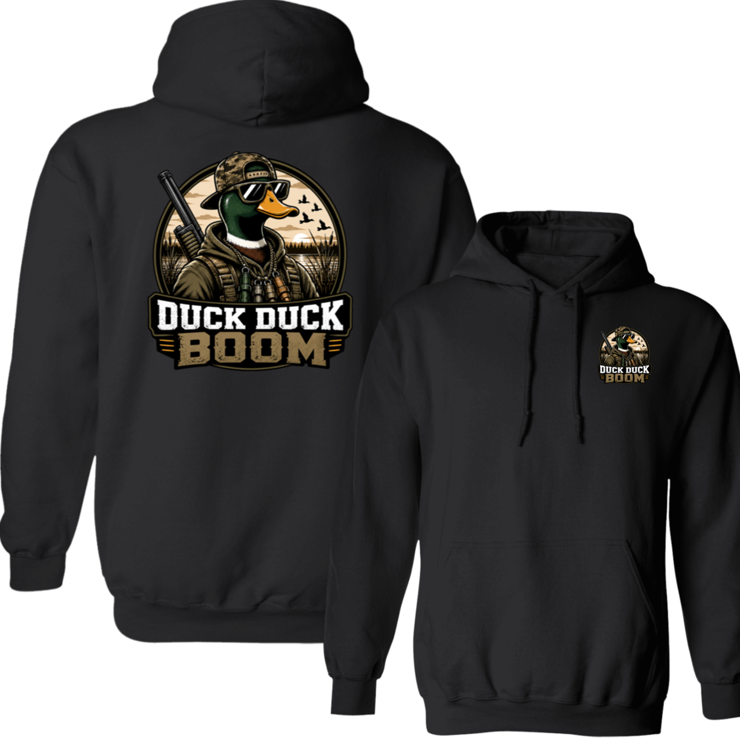 Duck Duck Boom Duck Hunting Hoodie