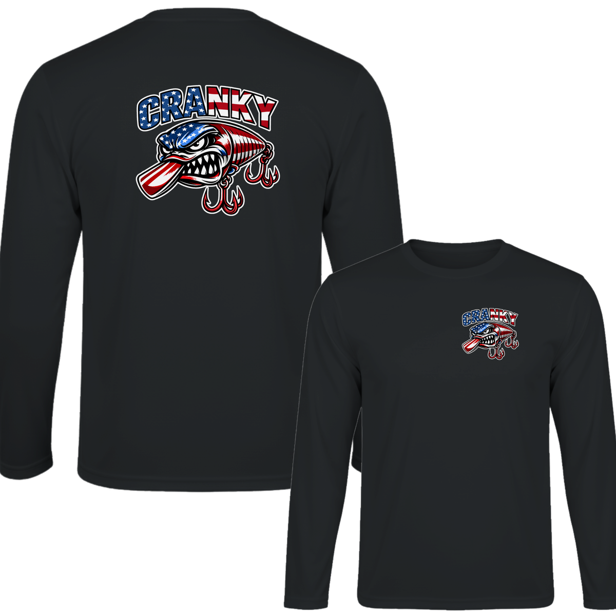 Cranky USA UPF40 Performance Long Sleeve Back Design