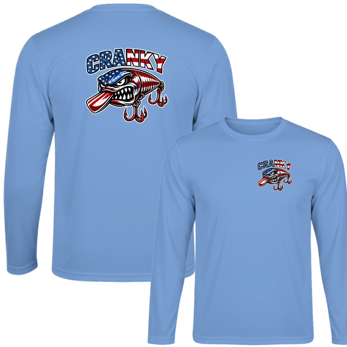 Cranky USA UPF40 Performance Long Sleeve Back Design