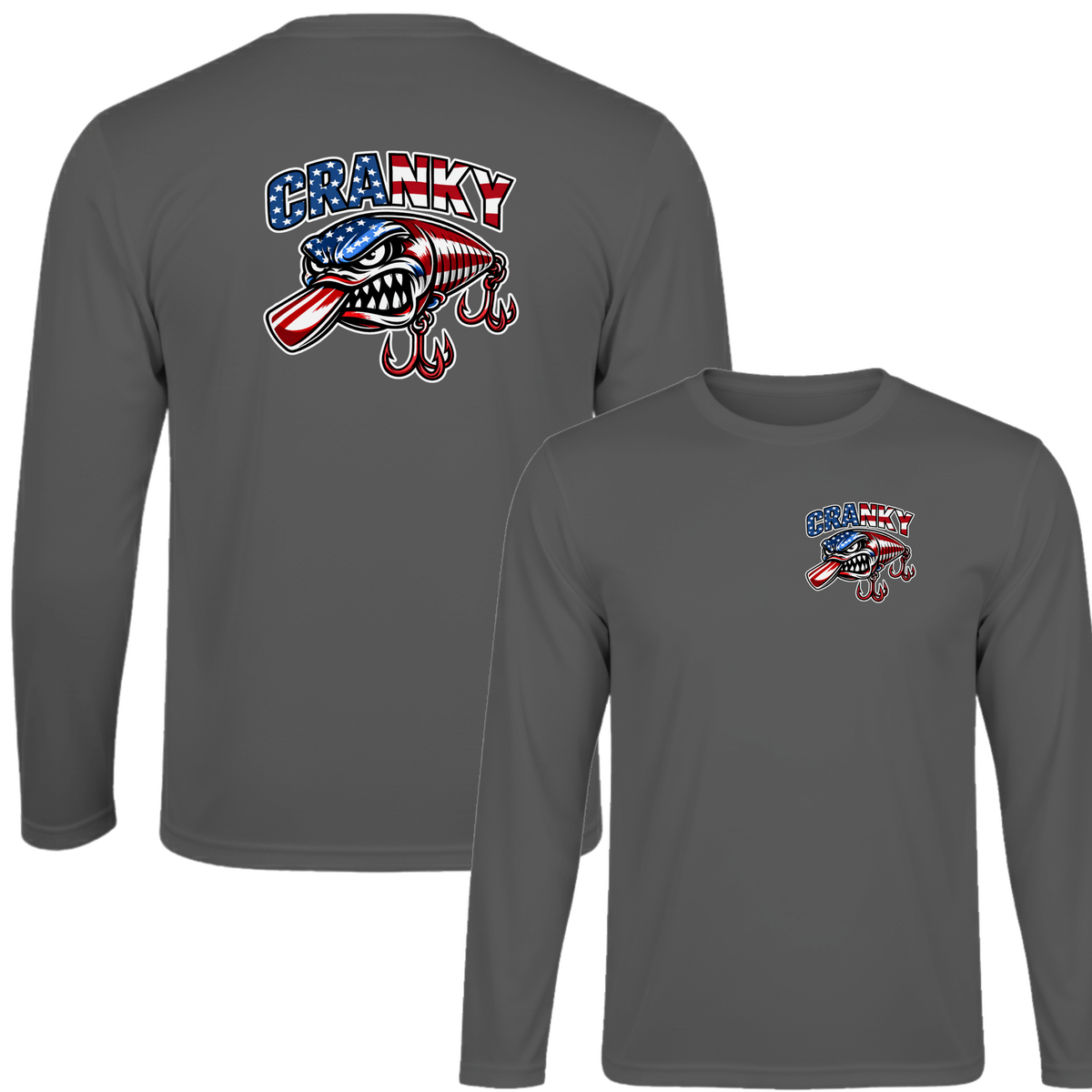Cranky USA UPF40 Performance Long Sleeve Back Design