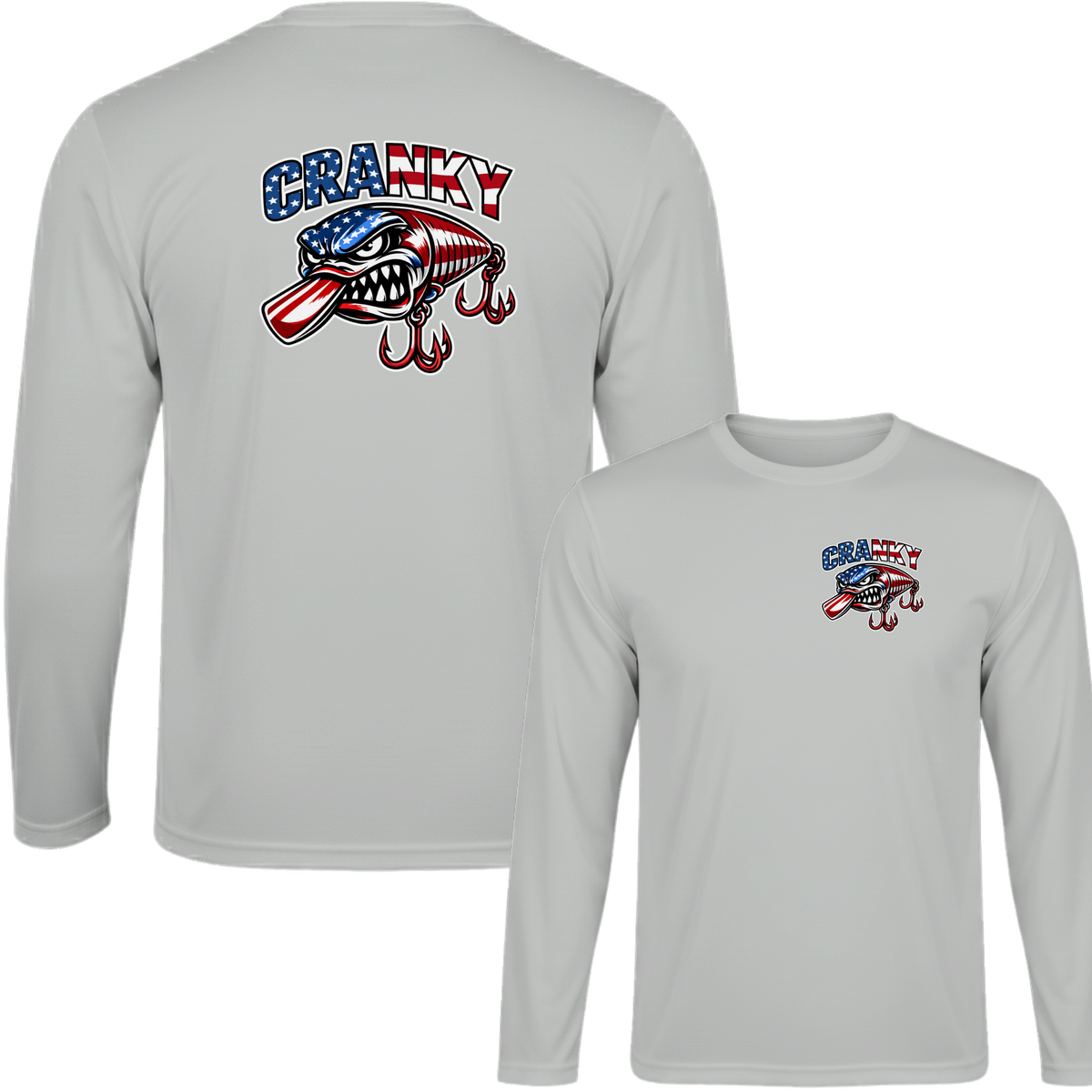 Cranky USA UPF40 Performance Long Sleeve Back Design