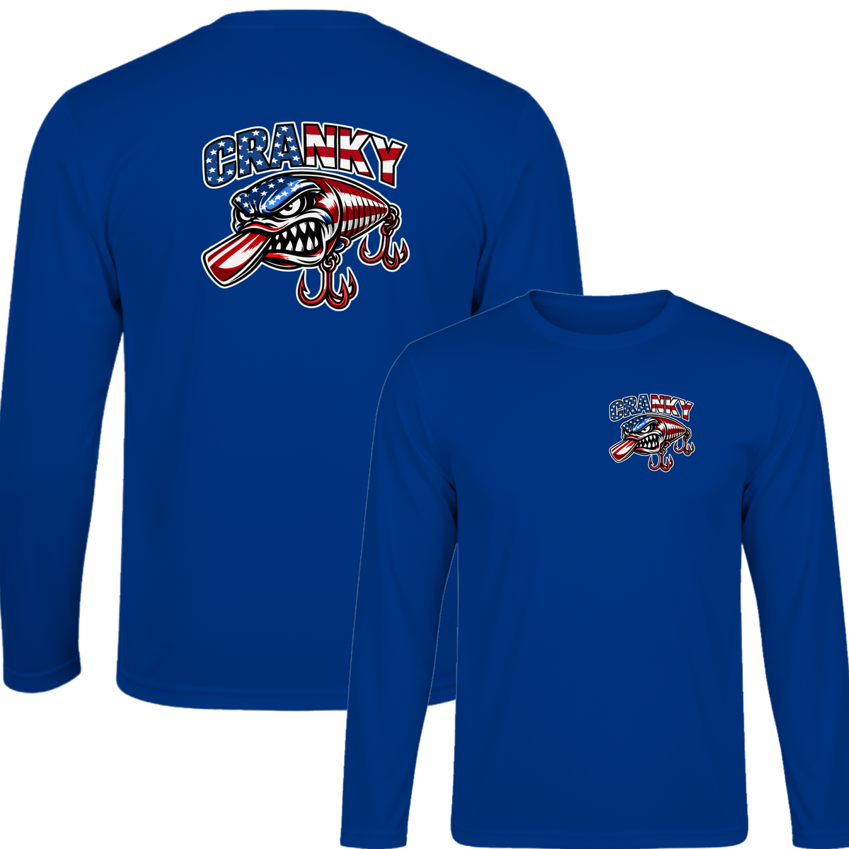 Cranky USA UPF40 Performance Long Sleeve Back Design