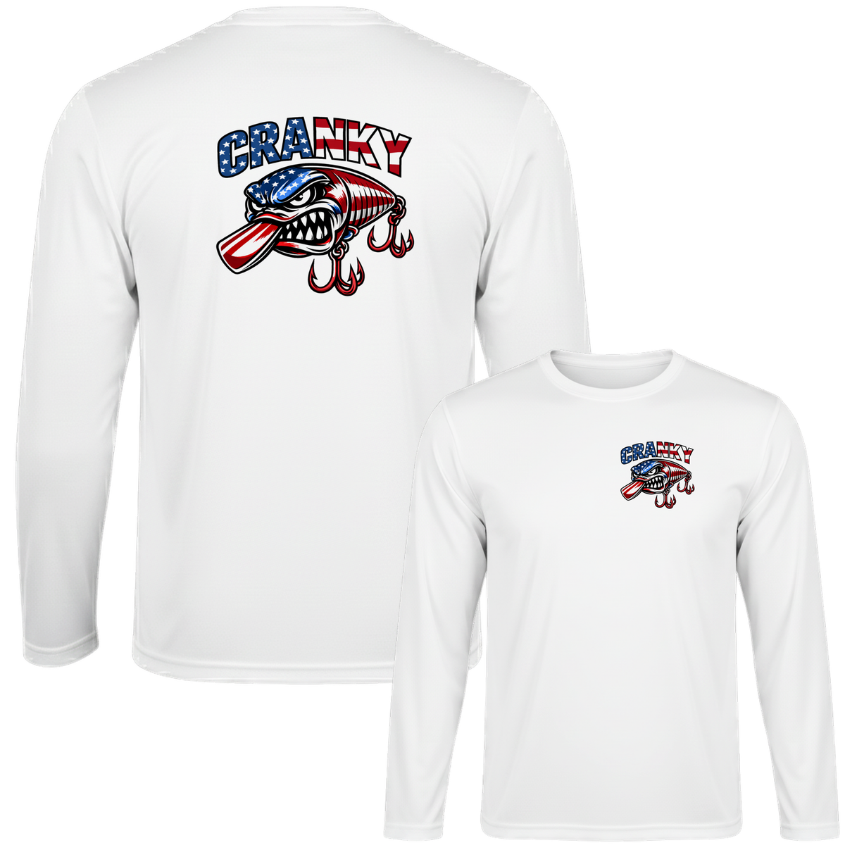 Cranky USA UPF40 Performance Long Sleeve Back Design