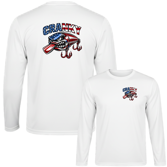 Cranky USA UPF40 Performance Long Sleeve Back Design