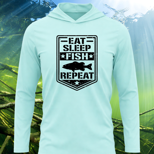 Eat Sleep Fish Repeat SPF50 Performance Fishing Hoodie