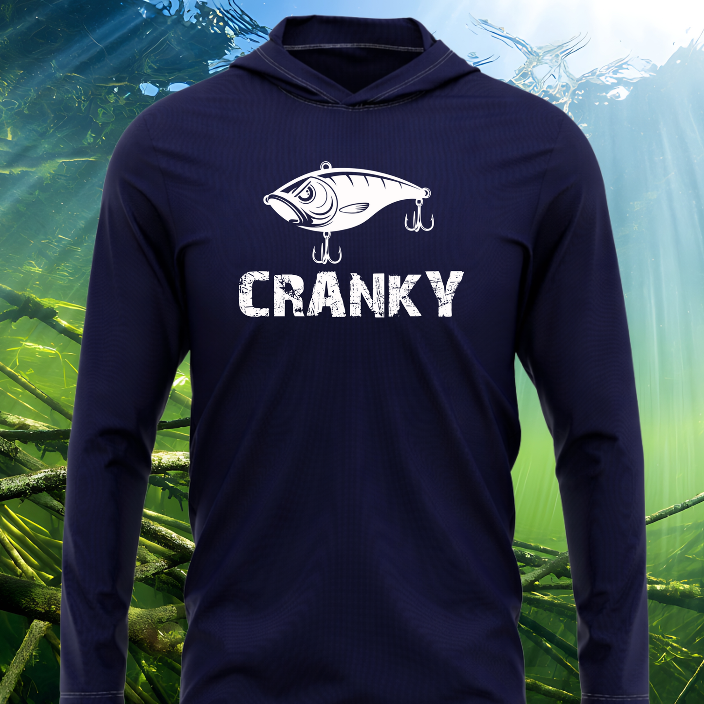 Cranky Crankbait SPF50 Lightweight Fishing Hoodie