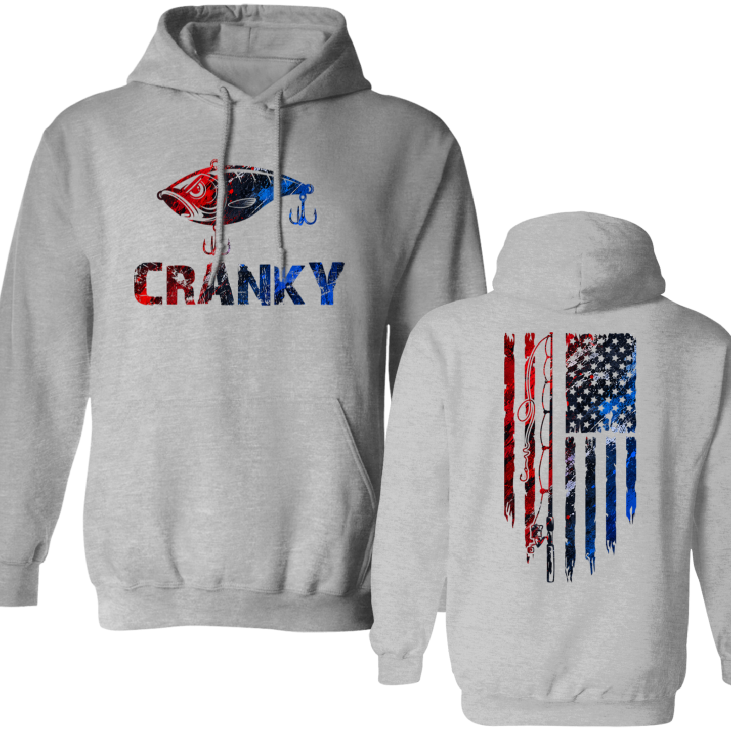 Cranky Crankbait USA Fishing Hoodie