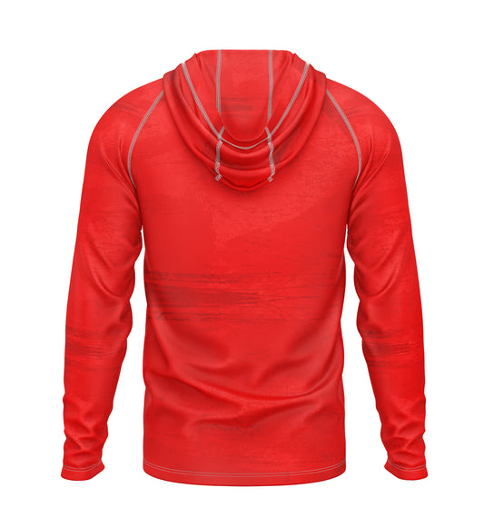 Rippin Lips SPF50 Performance Fishing Hoodie-Red