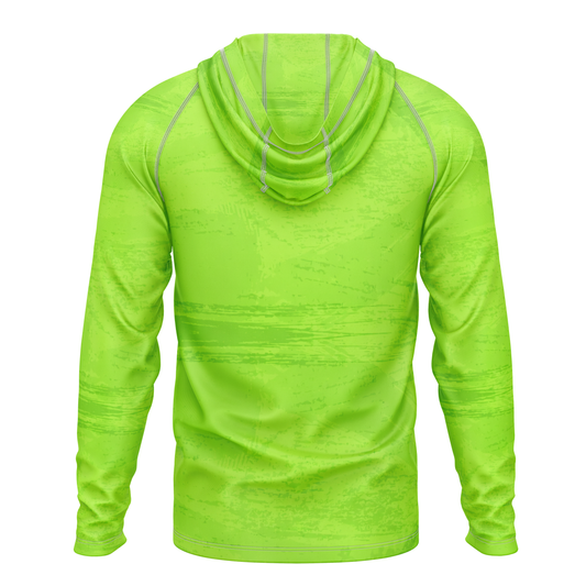 I Hate Pulling Out SPF50 Performance Fishing Hoodie- Lime Green
