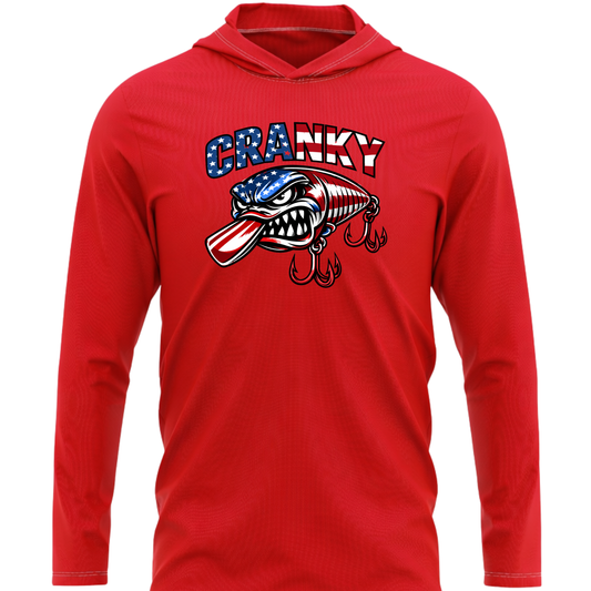 USA Cranky Crankbait SPF50 Performance Fishing Hoodie