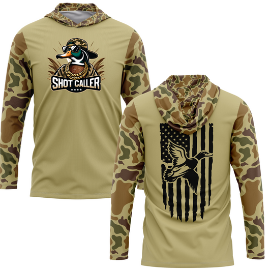 Shot Caller Retro Camo Duck Hunting SPF50 Performance Hoodie