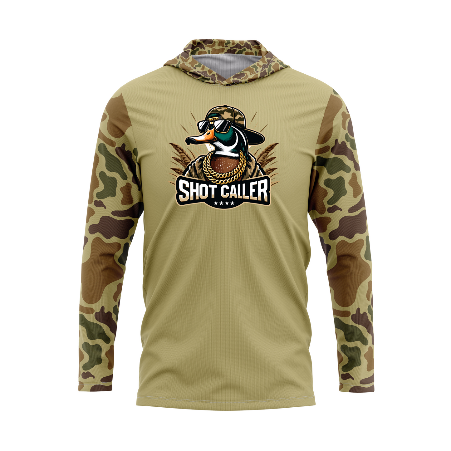 Shot Caller Retro Camo Duck Hunting SPF50 Performance Hoodie