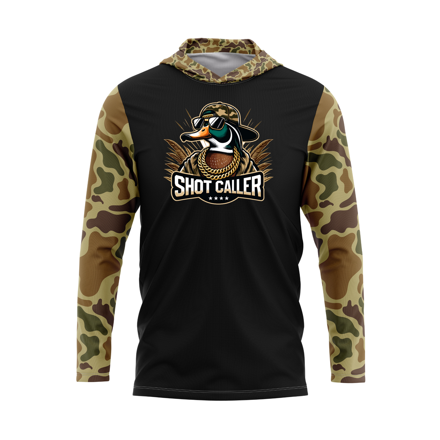 Shot Caller Retro Camo Duck Hunting SPF50 Performance Hoodie