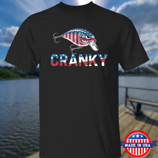 Cranky USA Crankbait Fishing T Shirt