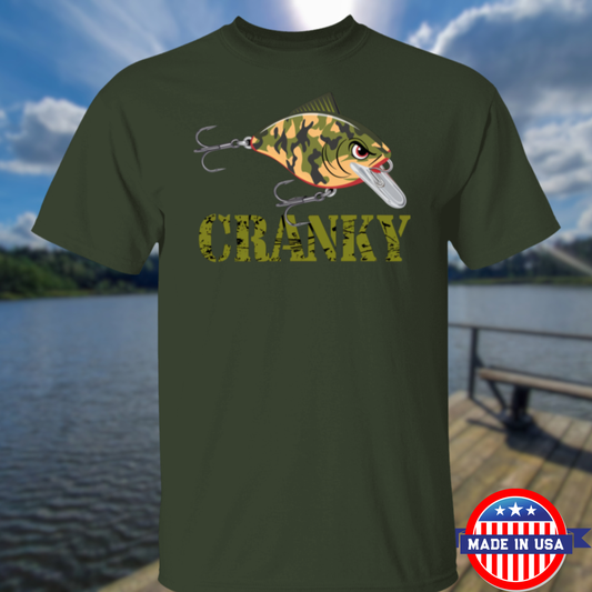 Cranky Camo Crankbait Fishing T Shirt