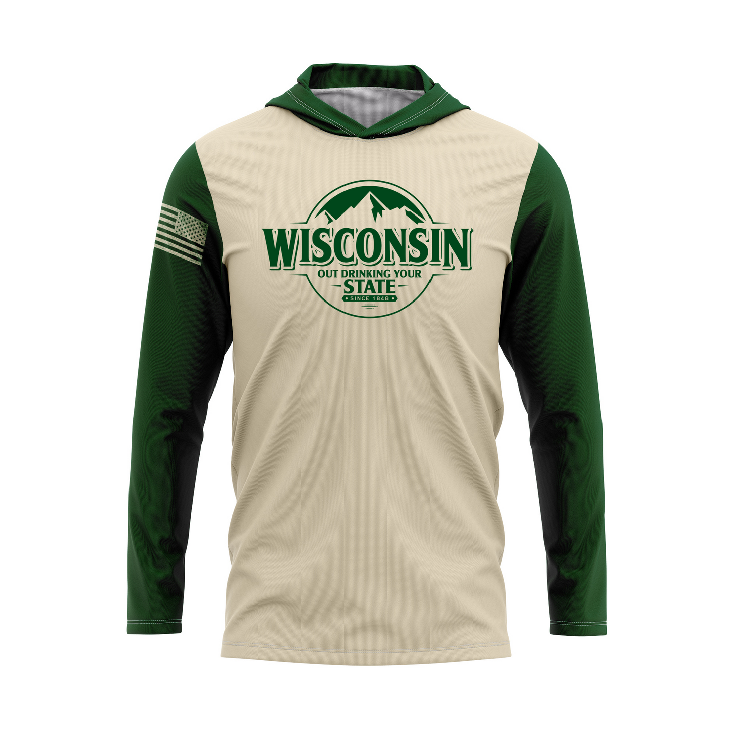 Wisconsin Out Drinking Your State SPF50 Performance Hoodie