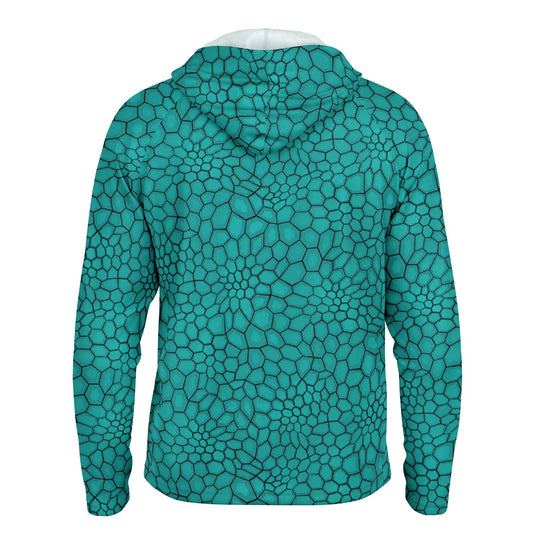 Cranky Crankbait SPF50 Performance Fishing Hoodie- Teal
