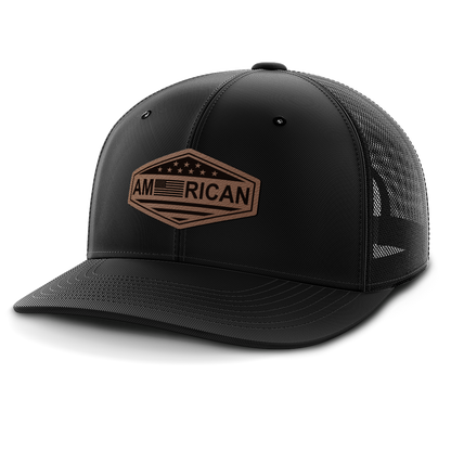 American, Leather Patch Hat